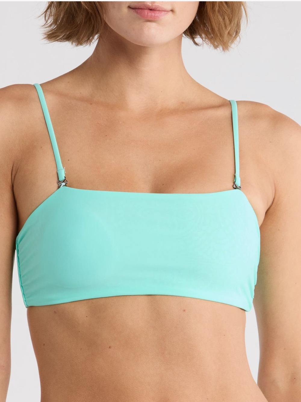MAAJI Bryn Reversible Bandeau Bikini Top in Aqua/Green M